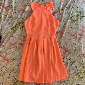 Bright Coral Skater Style Dress